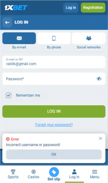 problems accessing your account