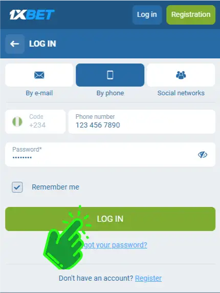 login by phone number