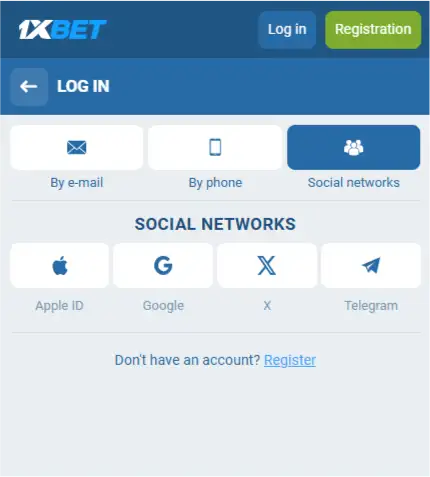 Login to your account via social networks